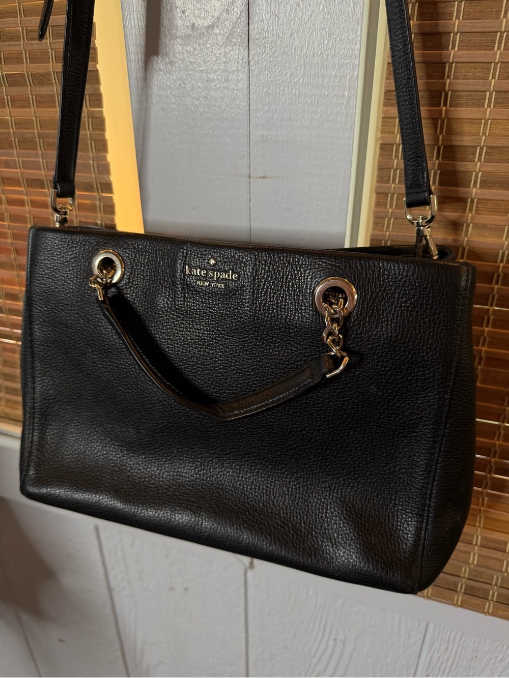 Kate Spade Black Pebbled Leather Shoulder Bag
